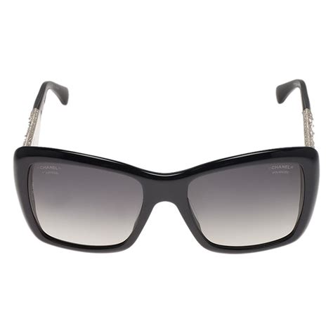 chanel blue frame sunglasses